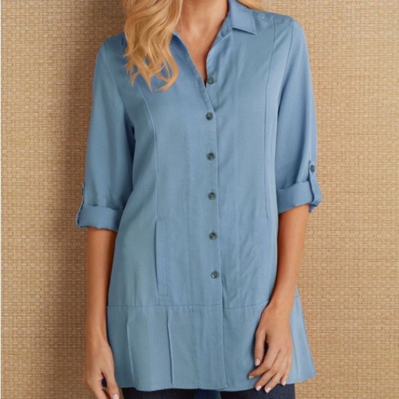 Soft Surroundings TENCE Island Breeze Shirt - Picture 1 of 4
